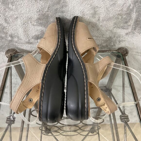 Finn Comfort Women’s  Sandal Size 37 6.5 Tan Adjustable Triple Strap Shoe - Picture 7 of 10